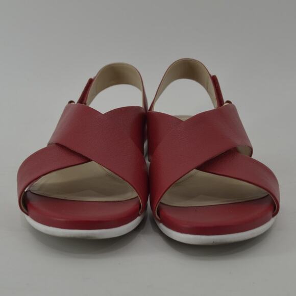 Cole Haan Grand Ambition Red Womens Leather Sandals Size 8.5 - Picture 3 of 10
